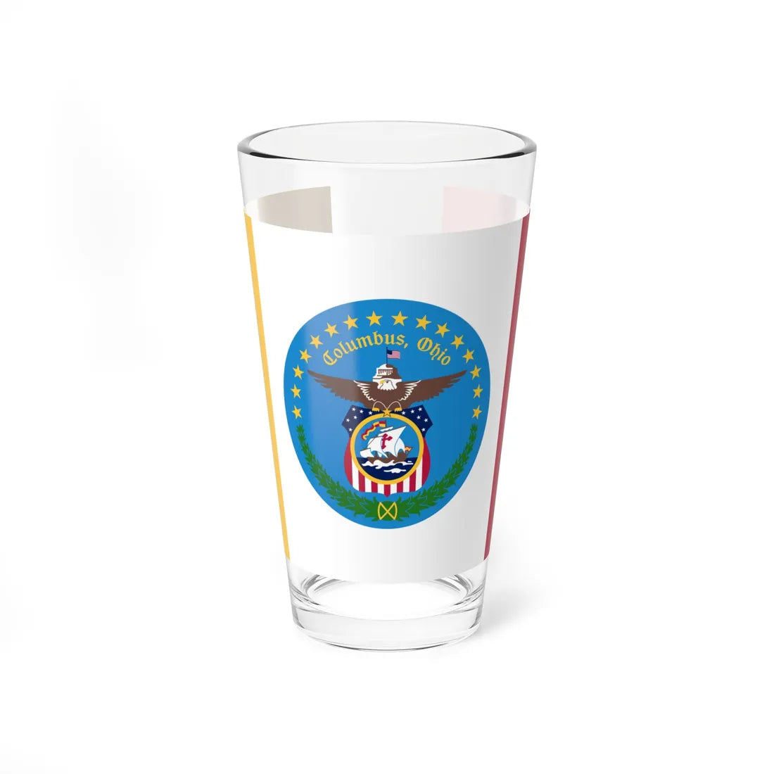 Flag of Columbus Ohio (United States) Pint Glass 16oz 16oz - Go Mug Yourself