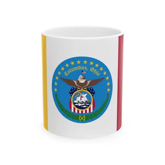 Flag of Columbus Ohio (United States) White Coffee Mug 11oz - Go Mug Yourself