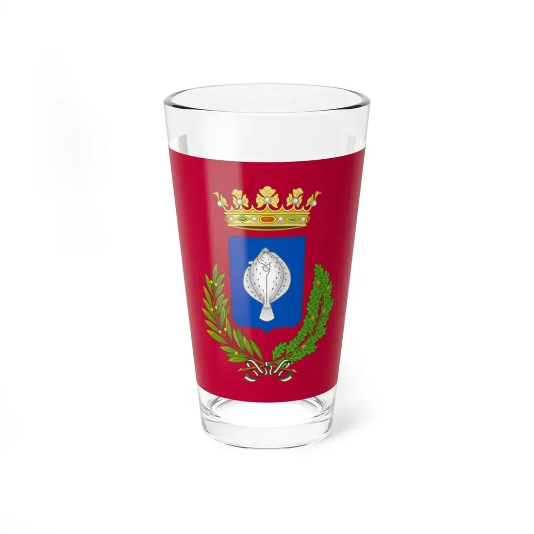 Flag of Comacchio (Italy) Pint Glass 16oz 16oz - Go Mug Yourself
