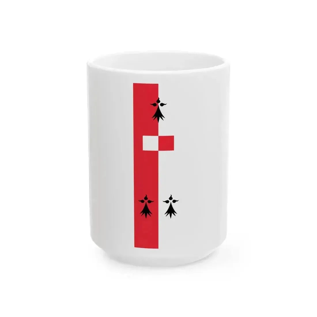 Flag of Combourg (France) White Coffee Mug 15oz - Go Mug Yourself