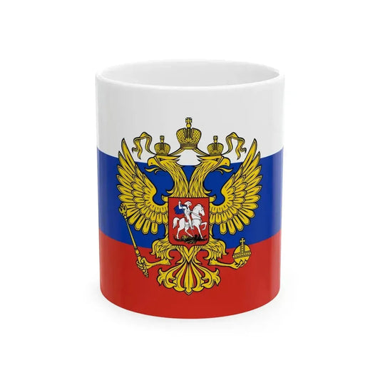 Flag of Commander-in-chief of Russia (Russia) White Coffee Mug 11oz - Go Mug Yourself
