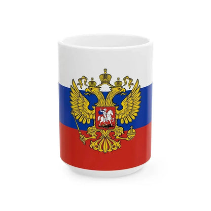 Flag of Commander-in-chief of Russia (Russia) White Coffee Mug 15oz - Go Mug Yourself