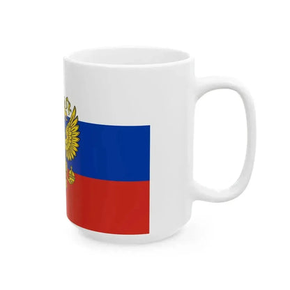 Flag of Commander-in-chief of Russia (Russia) White Coffee Mug - Go Mug Yourself
