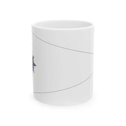 Flag of Commander Japan Coast Guard-bordered (Japan) White Coffee Mug 11oz - Go Mug Yourself