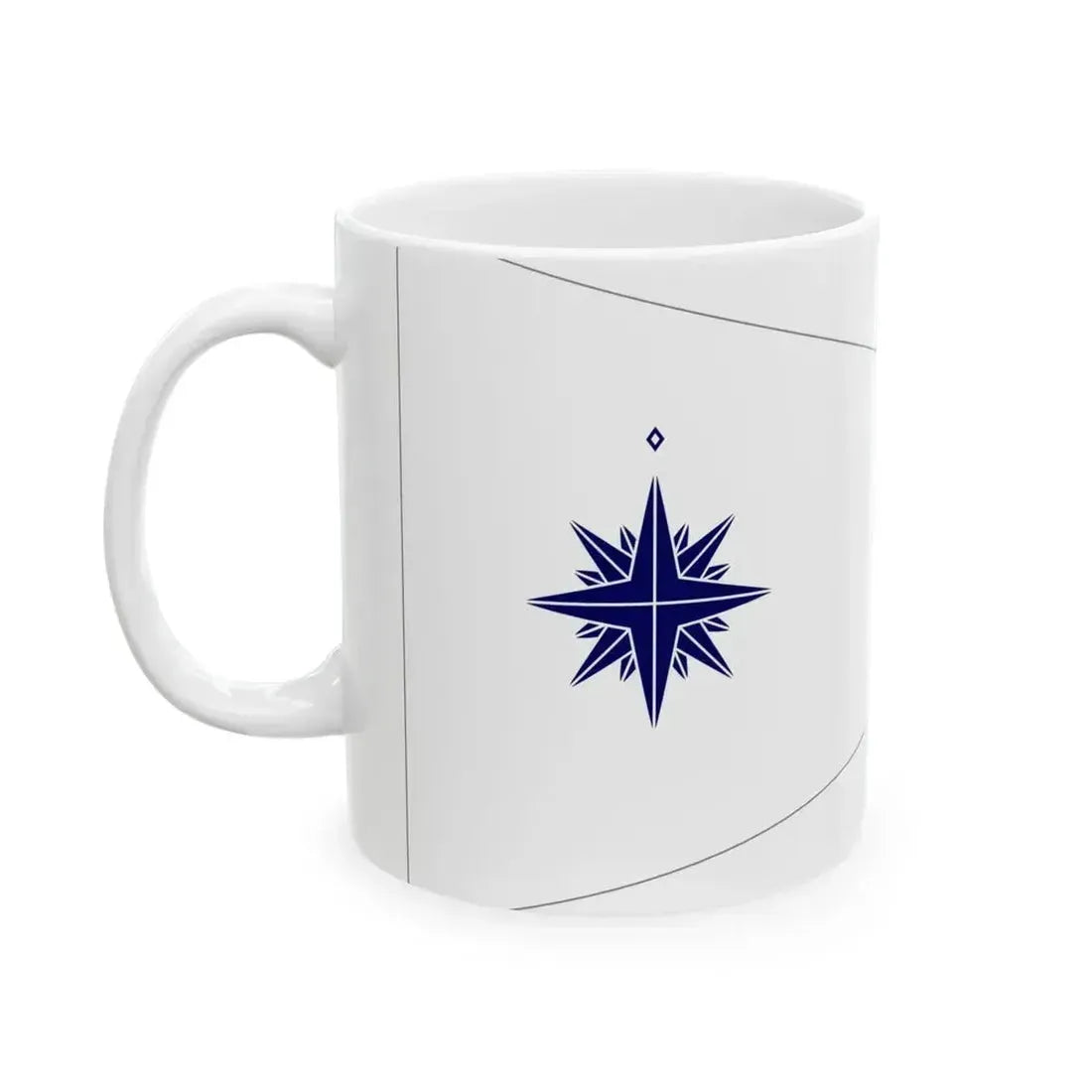 Flag of Commander Japan Coast Guard-bordered (Japan) White Coffee Mug - Go Mug Yourself