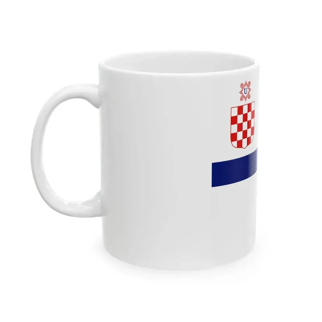 Flag of Commander of the Armed Forces in Independent State of Croatia (Croatia) White Coffee Mug - Go Mug Yourself
