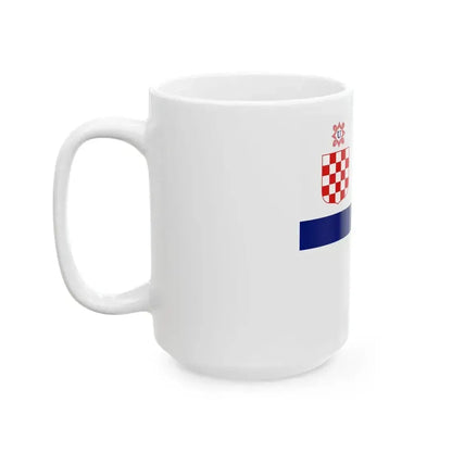 Flag of Commander of the Armed Forces in Independent State of Croatia (Croatia) White Coffee Mug - Go Mug Yourself