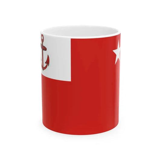 Flag of Commander of the Revolutionary Navy of Cuba (Cuba) White Coffee Mug 11oz - Go Mug Yourself