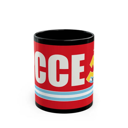 Flag of Communist Party Extraordinary Congress PCCE - Black Coffee Mug-11oz-Go Mug Yourself