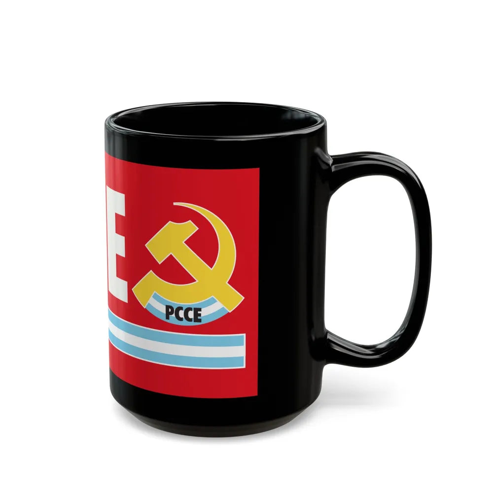 Flag of Communist Party Extraordinary Congress PCCE - Black Coffee Mug-Go Mug Yourself