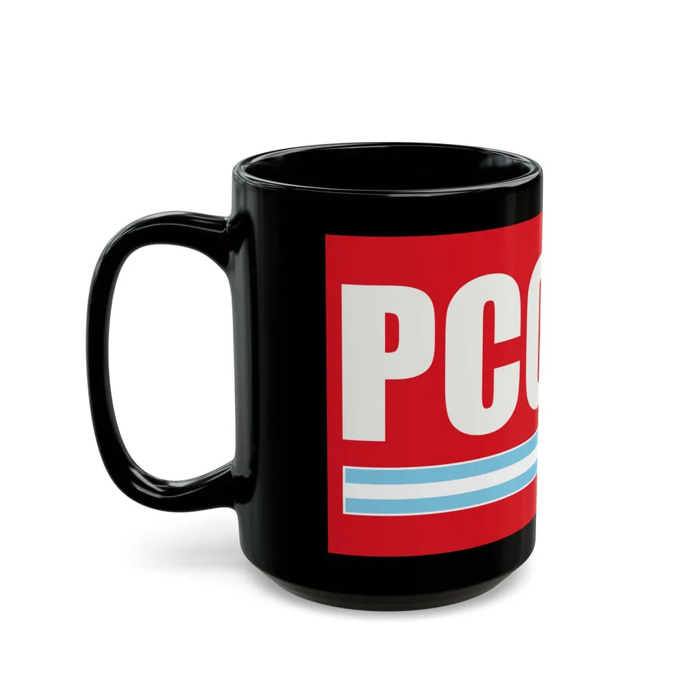 Flag of Communist Party Extraordinary Congress PCCE - Black Coffee Mug-Go Mug Yourself