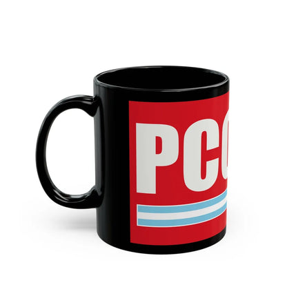 Flag of Communist Party Extraordinary Congress PCCE - Black Coffee Mug-Go Mug Yourself