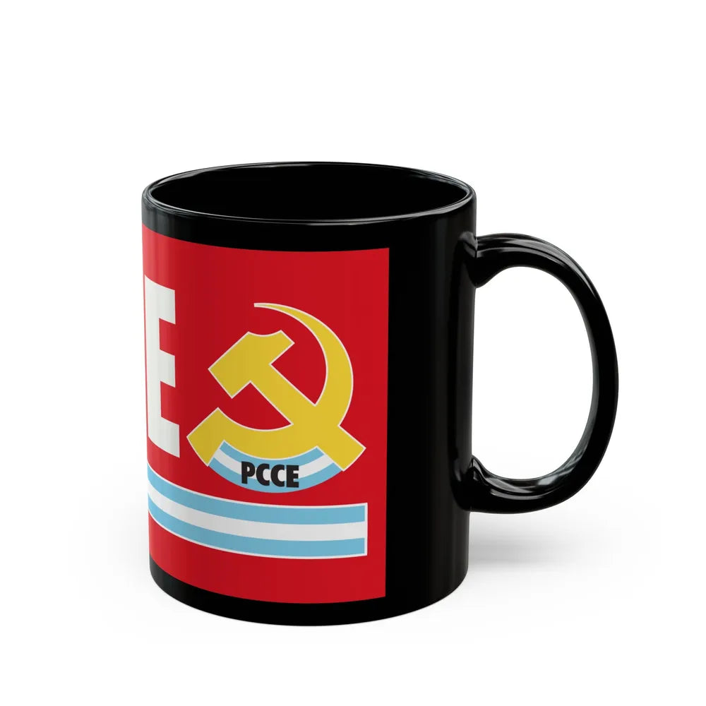 Flag of Communist Party Extraordinary Congress PCCE - Black Coffee Mug-Go Mug Yourself