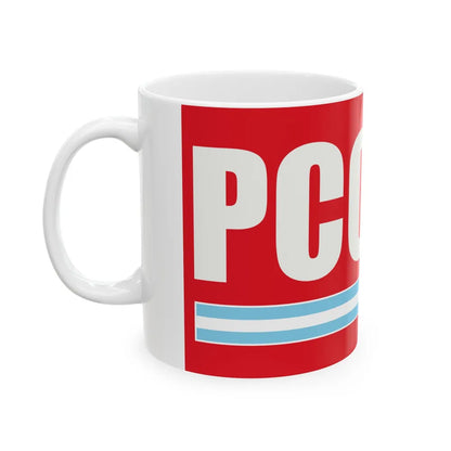 Flag of Communist Party Extraordinary Congress PCCE - White Coffee Mug-Go Mug Yourself