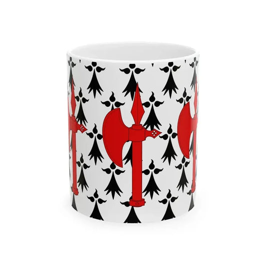 Flag of Concarneau (France) White Coffee Mug 11oz - Go Mug Yourself