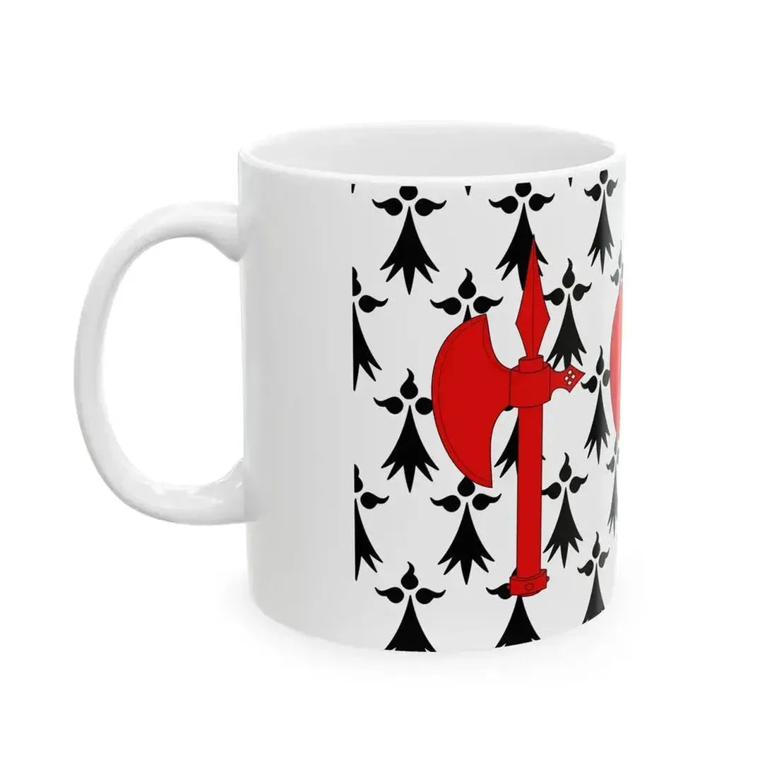 Flag of Concarneau (France) White Coffee Mug - Go Mug Yourself