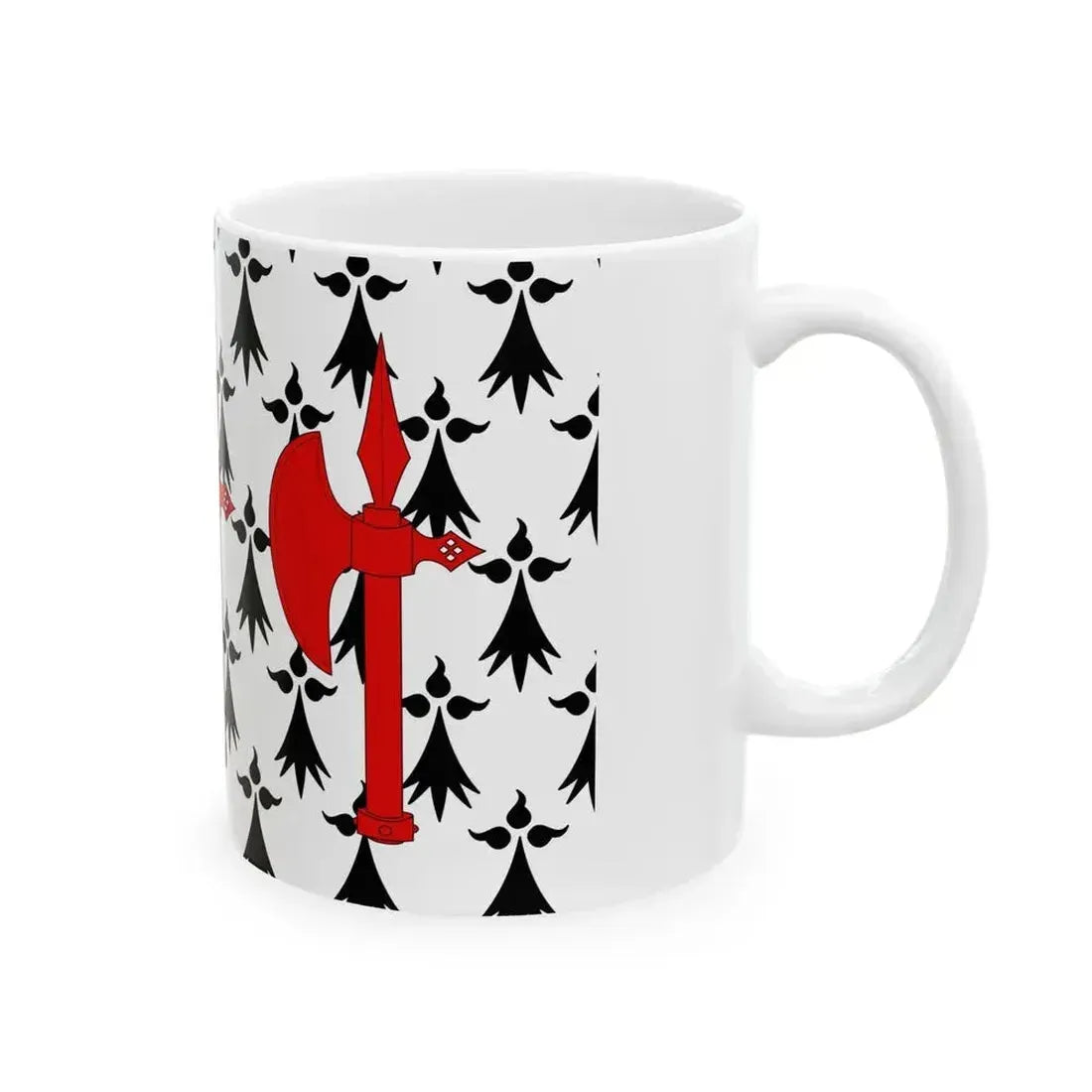 Flag of Concarneau (France) White Coffee Mug - Go Mug Yourself