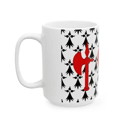 Flag of Concarneau (France) White Coffee Mug - Go Mug Yourself