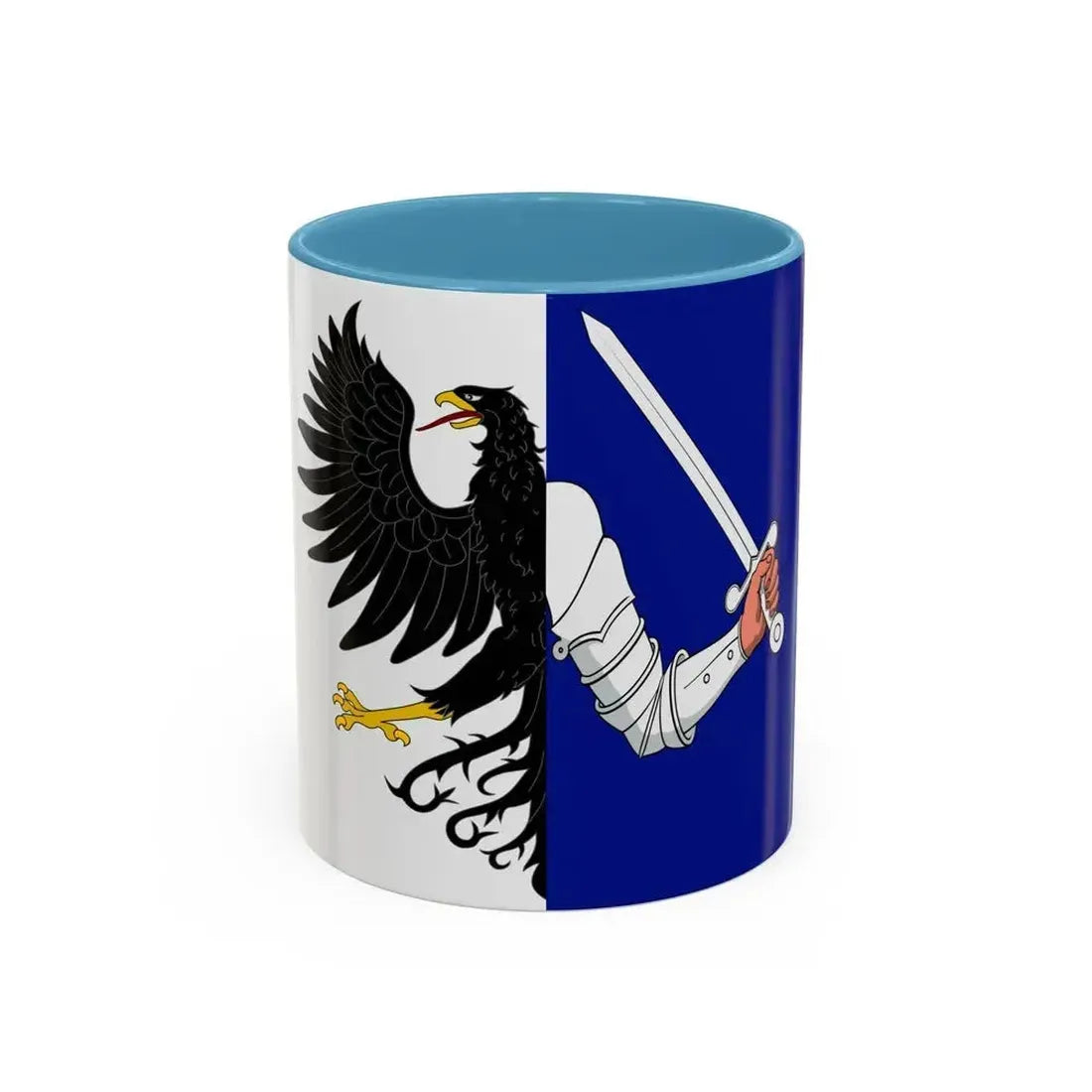 Flag of Connacht Ireland - Accent Coffee Mug 11oz Light Blue - Go Mug Yourself