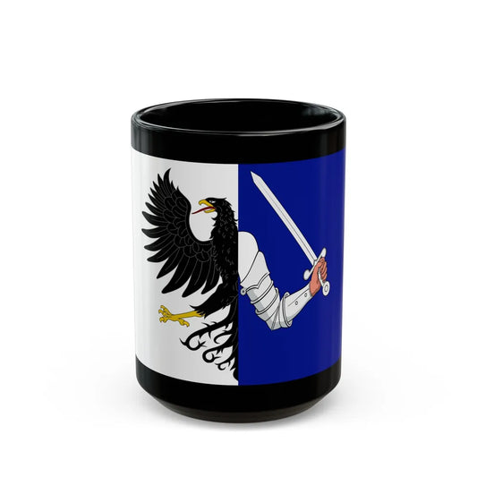 Flag of Connacht Ireland - Black Coffee Mug-15oz-Go Mug Yourself