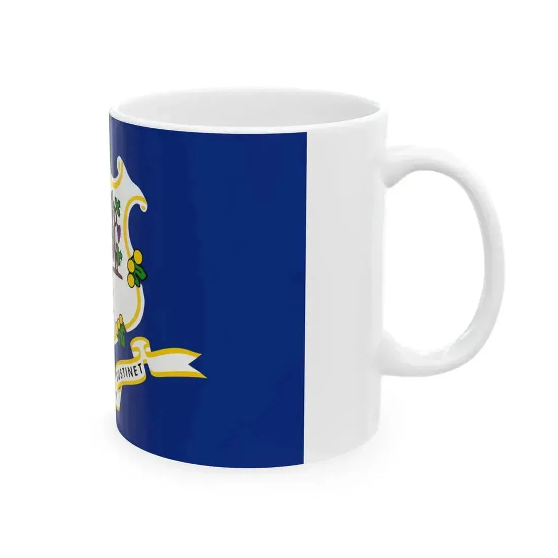 Flag of Connecticut 3-2 (United States) White Coffee Mug - Go Mug Yourself