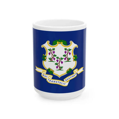 Flag of Connecticut (United States) White Coffee Mug 15oz - Go Mug Yourself