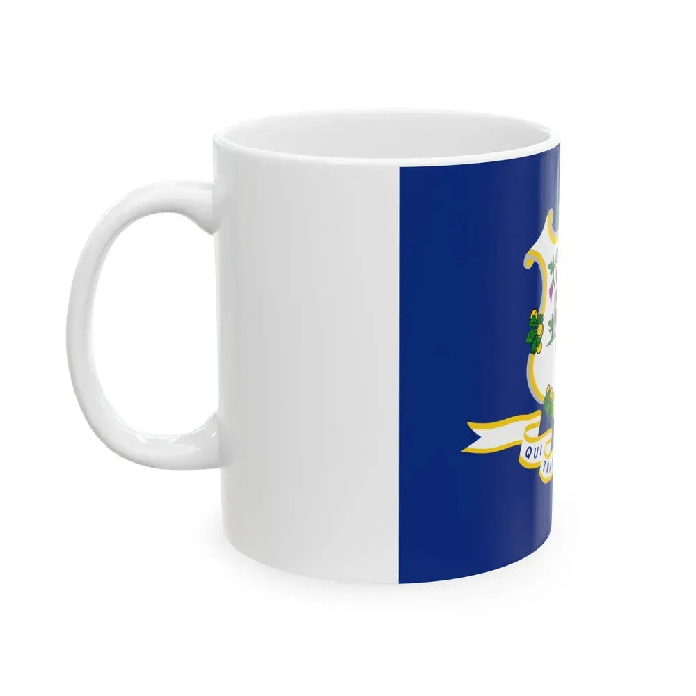 Flag of Connecticut (United States) White Coffee Mug - Go Mug Yourself