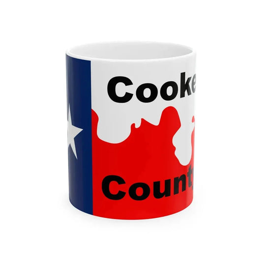 Flag of Cooke County Texas (United States) White Coffee Mug 11oz - Go Mug Yourself