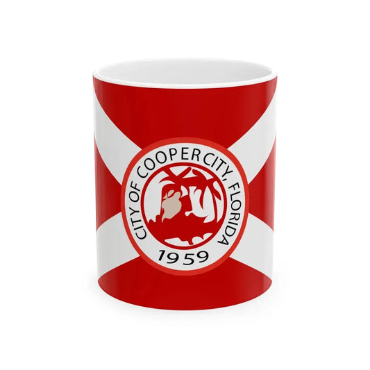 Flag of Cooper City Florida (United States) White Coffee Mug 11oz - Go Mug Yourself