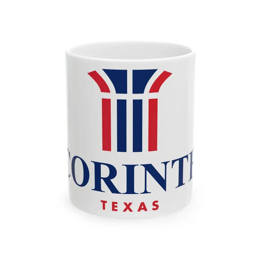 Flag of Corinth Texas (United States) White Coffee Mug 11oz - Go Mug Yourself