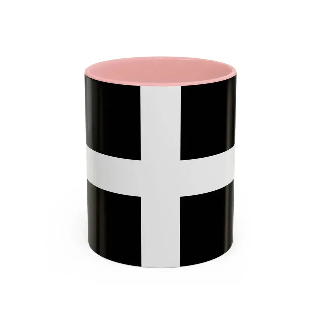 Flag of Cornwall UK - Accent Coffee Mug 11oz Pink - Go Mug Yourself