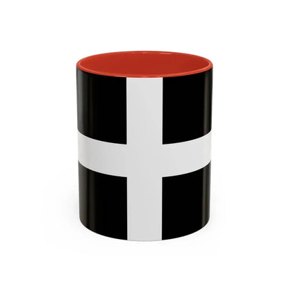 Flag of Cornwall UK - Accent Coffee Mug 11oz Red - Go Mug Yourself
