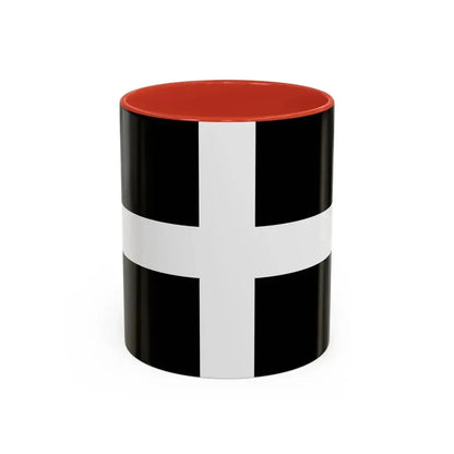 Flag of Cornwall UK - Accent Coffee Mug 11oz Red - Go Mug Yourself