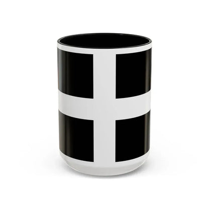 Flag of Cornwall UK - Accent Coffee Mug 15oz Black - Go Mug Yourself