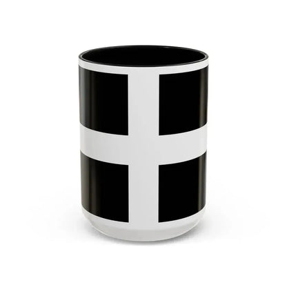 Flag of Cornwall UK - Accent Coffee Mug 15oz Black - Go Mug Yourself