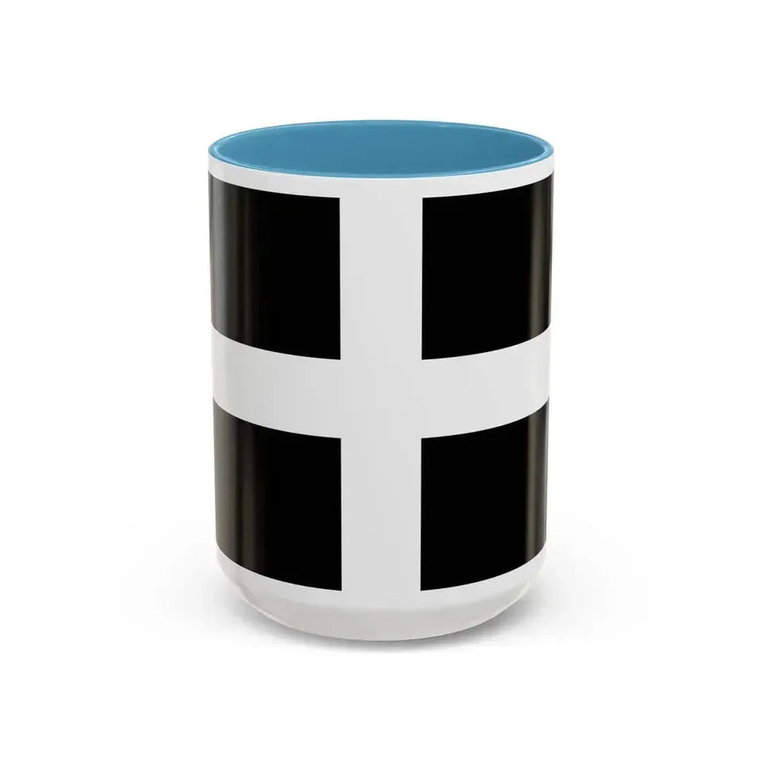 Flag of Cornwall UK - Accent Coffee Mug 15oz Light Blue - Go Mug Yourself