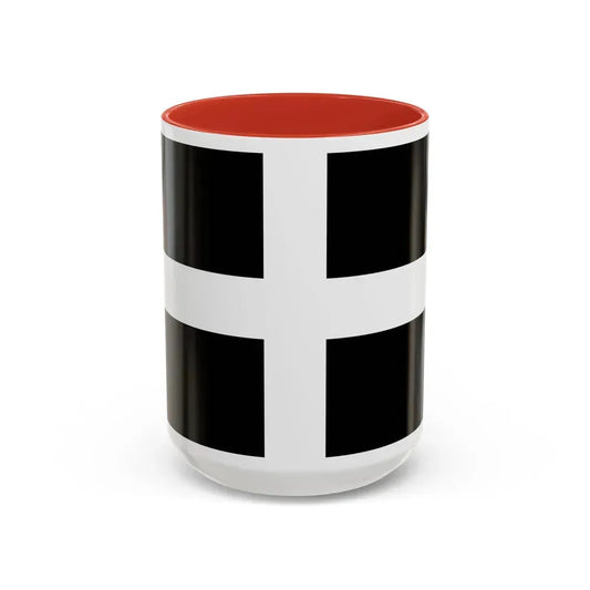 Flag of Cornwall UK - Accent Coffee Mug 15oz Red - Go Mug Yourself