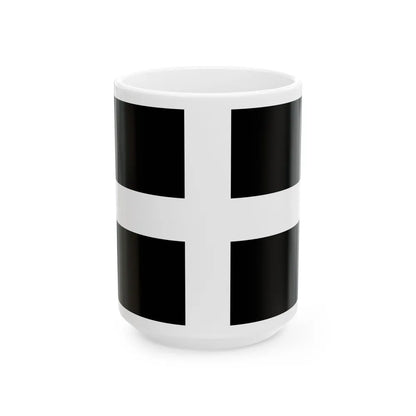 Flag of Cornwall UK - White Coffee Mug-15oz-Go Mug Yourself