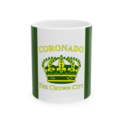 Flag of Coronado California (United States) White Coffee Mug 11oz - Go Mug Yourself