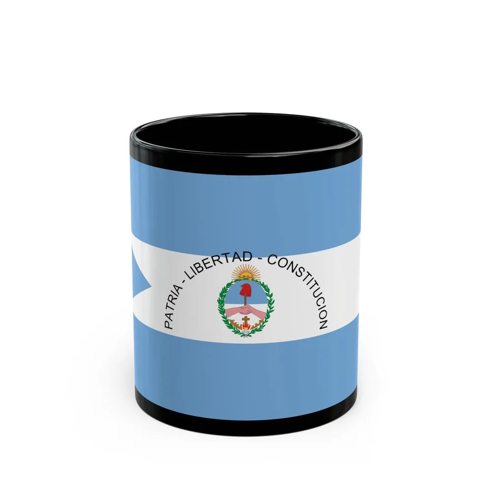 Flag of Corrientes Province Argentina - Black Coffee Mug-11oz-Go Mug Yourself