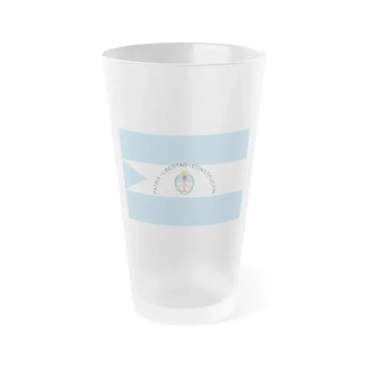 Flag of Corrientes Province Argentina - Frosted Pint Glass 16oz 16oz Frosted - Go Mug Yourself