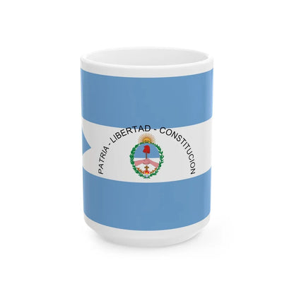 Flag of Corrientes Province Argentina - White Coffee Mug-15oz-Go Mug Yourself