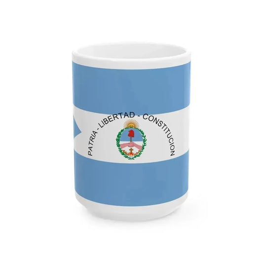 Flag of Corrientes Province Argentina - White Coffee Mug 15oz - Go Mug Yourself