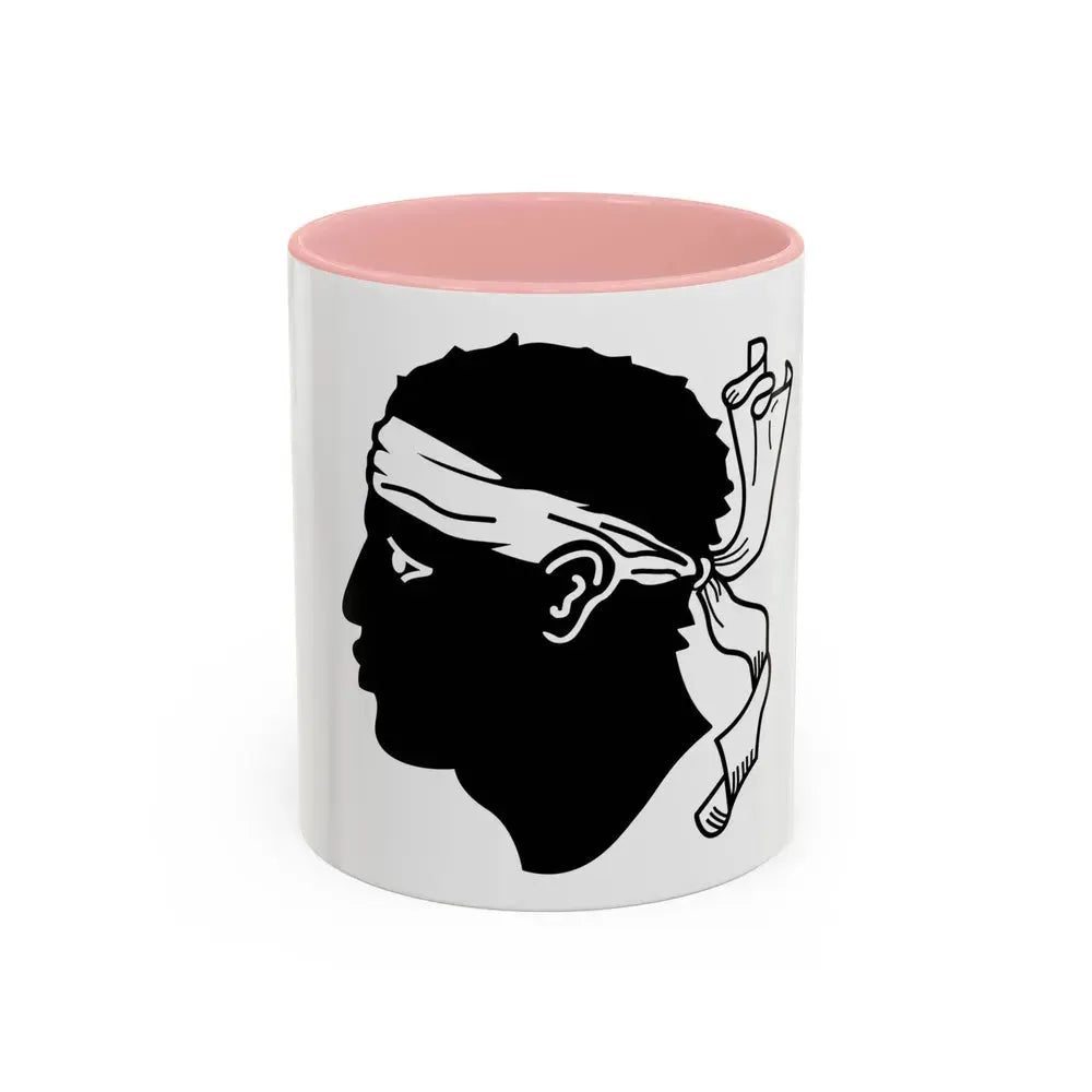 Flag of Corsica France - Accent Coffee Mug 11oz Pink - Go Mug Yourself