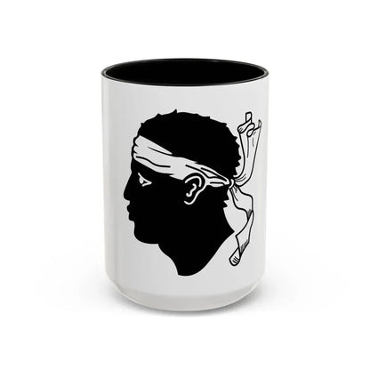 Flag of Corsica France - Accent Coffee Mug 15oz Black - Go Mug Yourself