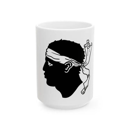 Flag of Corsica France - White Coffee Mug-15oz-Go Mug Yourself