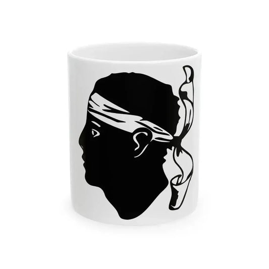 Flag of Corsica Variant (France) White Coffee Mug 11oz - Go Mug Yourself