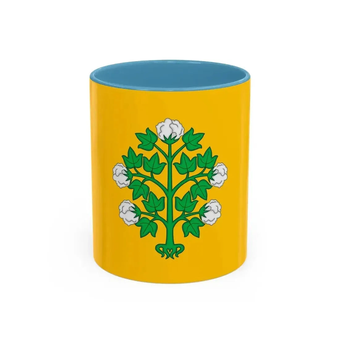 Flag of Cospicua Bormla Malta - Accent Coffee Mug 11oz Light Blue - Go Mug Yourself