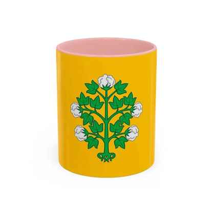 Flag of Cospicua Bormla Malta - Accent Coffee Mug 11oz Pink - Go Mug Yourself