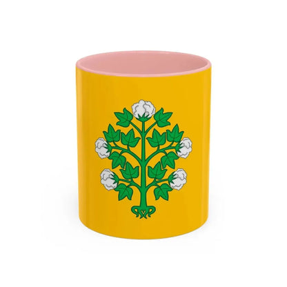 Flag of Cospicua Bormla Malta - Accent Coffee Mug 11oz Pink - Go Mug Yourself